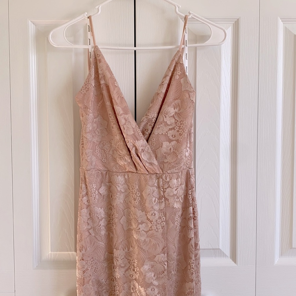 Pink lace gown